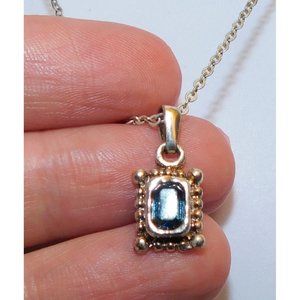 Small Blue Jewel Necklace